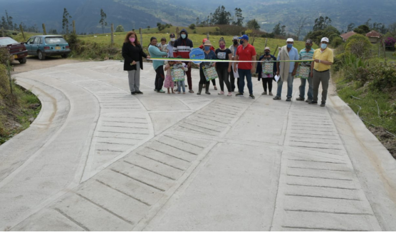 Placa huellas en Chipaque