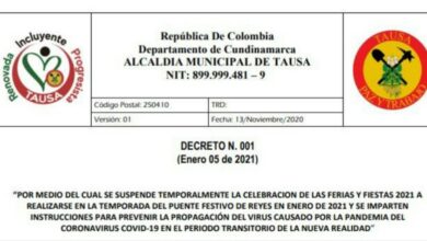 Suspensión de Ferias y Fiestas en Tausa