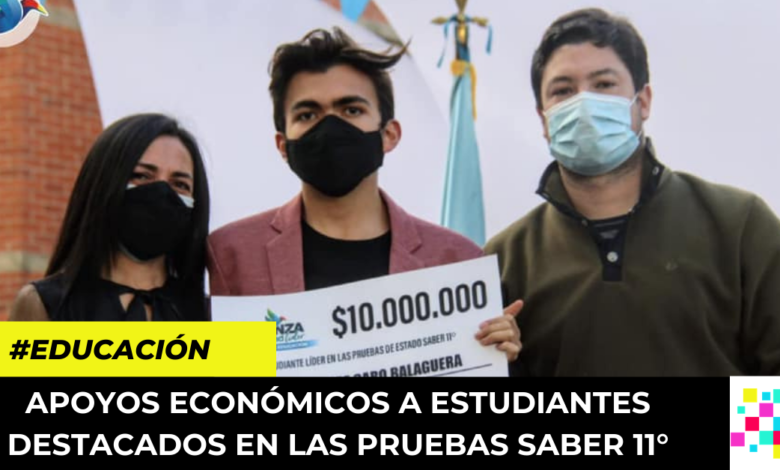 apoyos económicos a estudiantes destacados en las pruebas Saber 11°