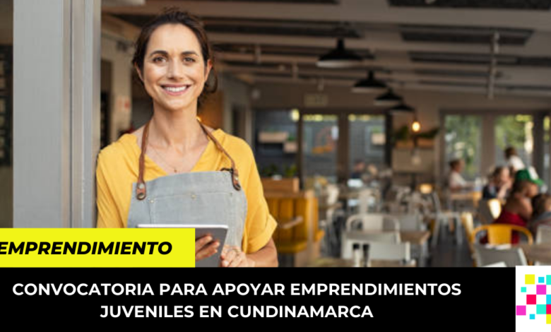 convocatoria para apoyar emprendimientos juveniles en Cundinamarca