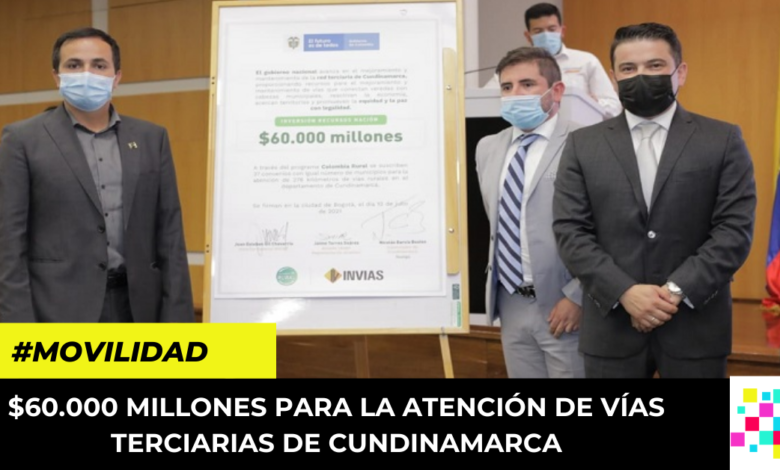 $60.000 millones en la atención de vías terciarias de Cundinamarca