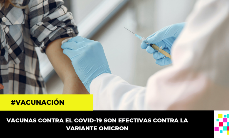 Estudio reveló que las vacunas son efectivas contra la variante omicron.