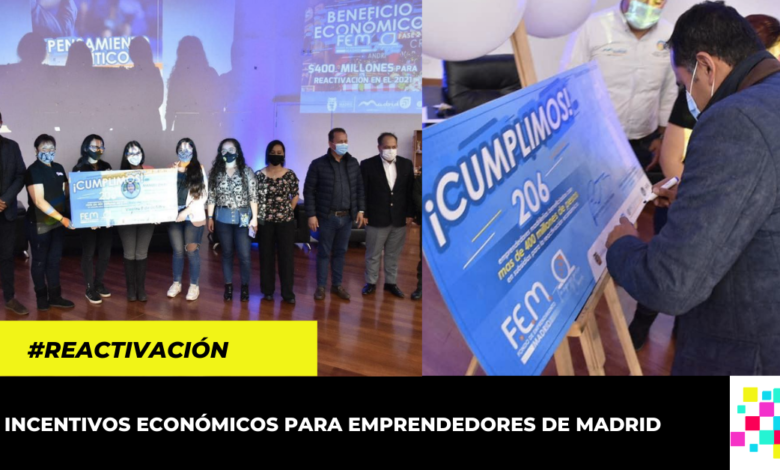 Alcaldía de Madrid entregó $400 millones a emprendedores del municipio