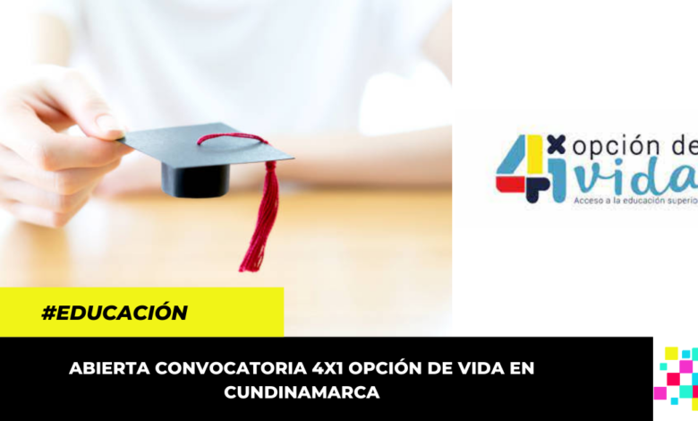 Cundinamarqueses podrán inscribirse a la convocatoria '4x1 Opción de Vida' hasta marzo