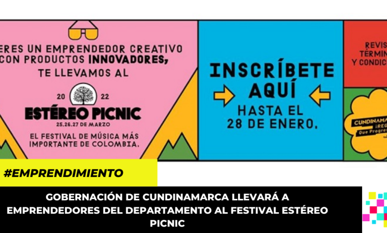 Emprendedores cundinamarqueses podrán promocionarse en el Estéreo Picnic 2022