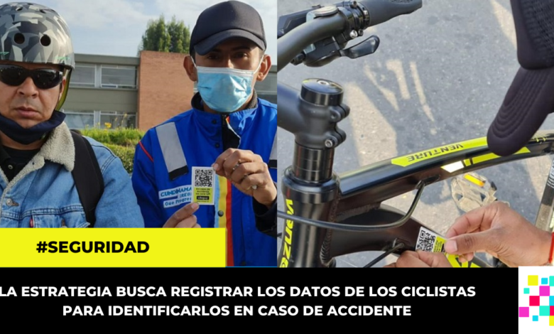 Cundinamarca crea campaña de stickers salvavidas para bici usuarios