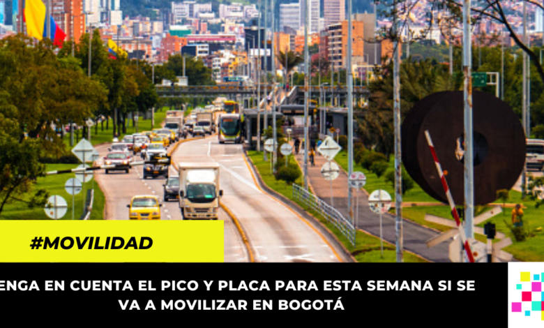 Así será el pico y placa durante la Semana Santa en Bogotá