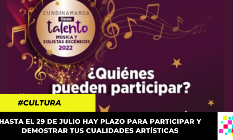 ¡Continúa la búsqueda de artistas! Participa en el programa ‘Cundinamarca tiene talento’