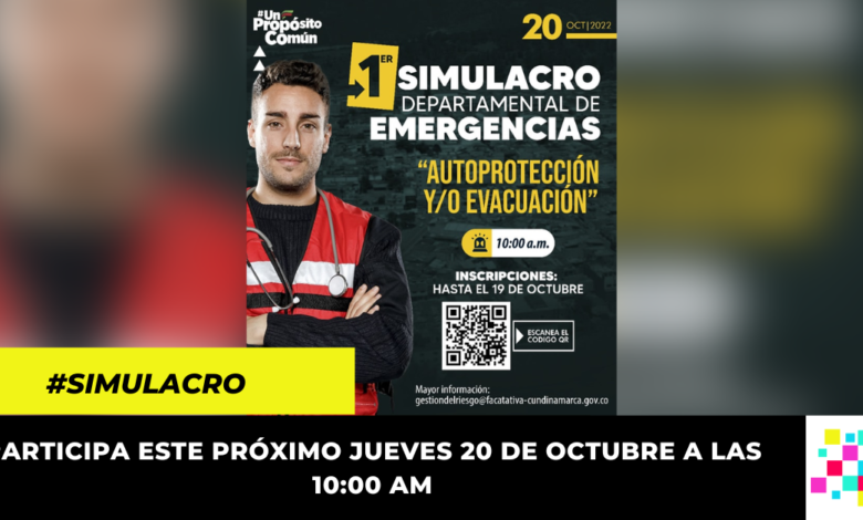 Facatativá participará en el Primer Simulacro Departamental de Emergencias