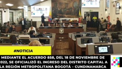 Bogotá oficializa su ingreso a la Región Metropolitana