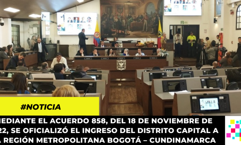 Bogotá oficializa su ingreso a la Región Metropolitana