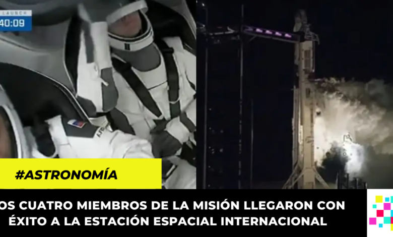 Cuatro nuevos tripulantes de SpaceX arribaron a la Estación Espacial Internacional