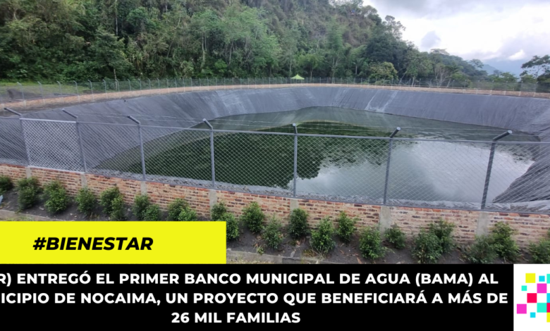 Nocaima recibió su primer Banco Municipal de Agua para el municipio de Nocaima