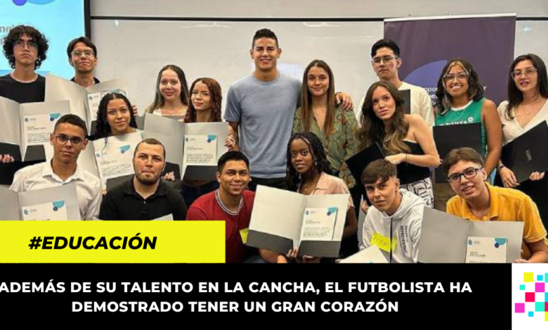 20 jóvenes cambiaron su vida gracias a la educación gratuita proporcionada por James Rodríguez