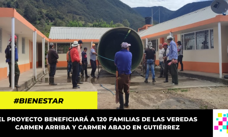 Entregan acueducto veredal en el municipio de Gutiérrez 